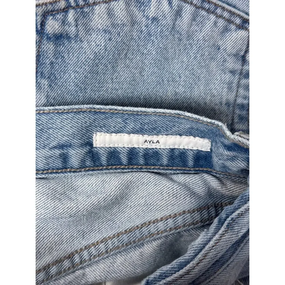 Citizens of Humanity Ayla Jeans 26 Womens Wide Leg Baggy Ripped Knees